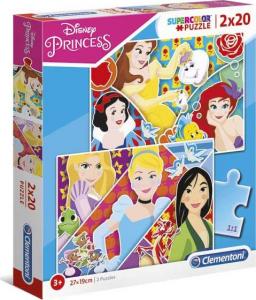 Clementoni Puzzle 2x20 Elementów Princess 1