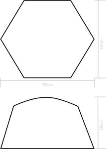 vidaXL Namiot do basenów, tkanina, 500 cm, niebieski 6