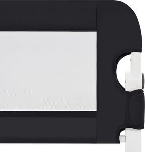 vidaXL Barierka do łóżeczka dziecięcego, szara, 180x42 cm, poliester 5