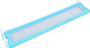 vidaXL Barierka do łóżeczka dziecięcego, niebieska 180x42 cm poliester 4