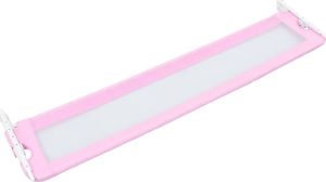 vidaXL Barierka do łóżeczka dziecięcego, różowa, 180x42 cm, poliester 4