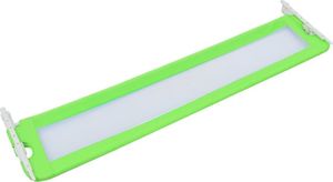 vidaXL Barierka do łóżeczka dziecięcego, zielona, 180x42 cm, poliester 4