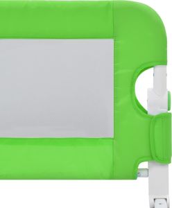 vidaXL Barierka do łóżeczka dziecięcego, zielona, 180x42 cm, poliester 5