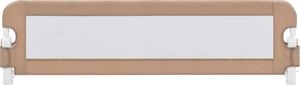 vidaXL Barierka do łóżeczka dziecięcego, taupe, 150x42 cm, poliester 3