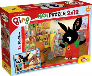 Lisciani Puzzle Maxi 2x12 elementów Bing Szkoła 1