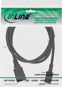 Kabel zasilający InLine InLine Kabel zasilacza, IEC-60320 C20 do C13, 3x1,5mm2, max. 10A, czarny, 0,5 m 2