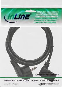 Kabel zasilający InLine Kabel zasilający do komputera C13 kątowy czarny 0,3m (16752G) 2