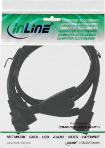 Kabel zasilający InLine InLine Power Kabel zasilający koniczynka do laptopa Typ F 1x IEC-C14 do 2x IEC-C13 3m 2