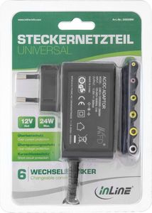 InLine Uniwersalny zasilacz do laptopa - InLine 12V / 24W z 6 wymiennymi wtyczkami 2