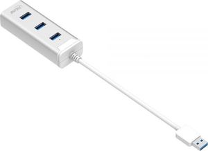 HUB USB InLine InLine Zewnętrzna karta muzyczna + USB 3.0 HUB - aluminum - 0.15m 3