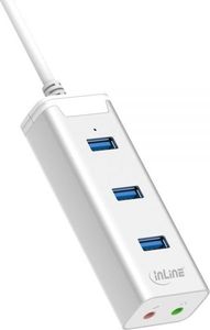 HUB USB InLine InLine Zewnętrzna karta muzyczna + USB 3.0 HUB - aluminum - 0.15m 6