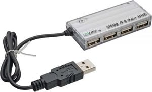 HUB USB InLine InLine Mini USB 2.0 HUB do laptopa - 4 Portowy - srebrny 1