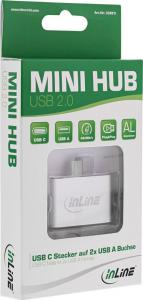 HUB USB InLine 2x USB-A 2.0 (33291I) 3
