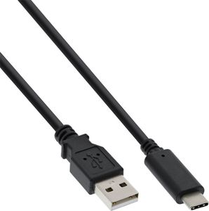 Kabel USB InLine USB-A - USB-C 0.3 m Czarny (35737) 1