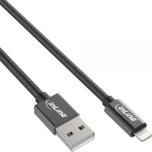Kabel USB InLine USB-A - Lightning 1 m Czarny (31411B) 1