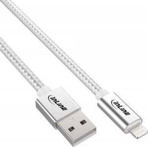 Kabel USB InLine USB-A - Lightning 2 m Srebrny (31422A) 1