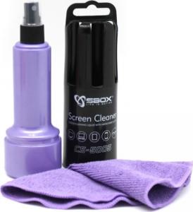 Sbox Zestaw czyszczący płyn + ściereczka do ekranów fioletowy (CS-5005U) 2