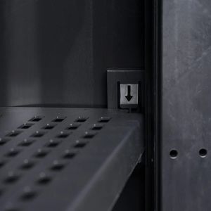 Szafa ogrodowa vidaXL z 4 półkami 97x38x171 cm czarno-szara 43701 6