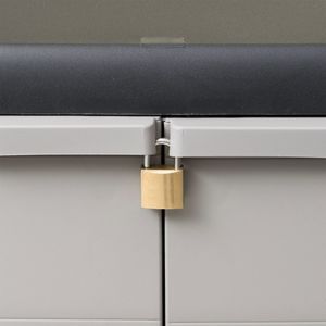 Szafa ogrodowa vidaXL z 2 półkami 97x38x87 czarno-szara 43705 3