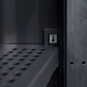 Szafa ogrodowa vidaXL z 2 półkami 97x38x87 czarno-szara 43705 4