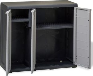 Szafa ogrodowa vidaXL z 2 półkami 97x38x87 czarno-szara 43705 6
