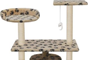 vidaXL Drapak ze sizalowymi słupkami, 95 cm, beżowy w kocie łapki 5