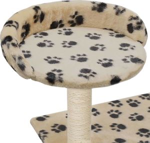 vidaXL Drapak ze sizalowymi słupkami, 95 cm, beżowy w kocie łapki 6