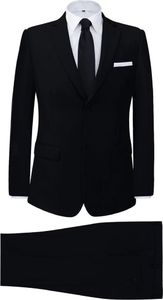 vidaXL 2-częściowy garnitur biznesowy męski czarny rozmiar 48 1