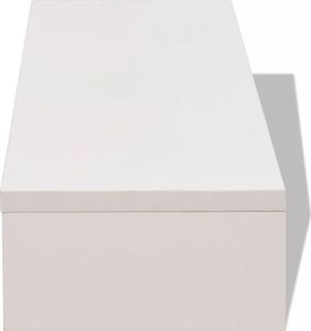 vidaXL Podstawka pod monitor z płyty wiórowej  60x23.5x12 cm biała (243661) 4