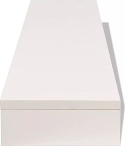 vidaXL Podstawka pod monitor z płyty wiórowej biały 118x23.5x9 cm (243663) 3