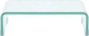 vidaXL Podstawka pod monitor / telewizor szklana przeźroczysta (244126) 2