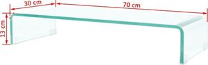 vidaXL Podstawka pod monitor / telewizor szklana przeźroczysty (244128) 6
