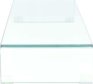 vidaXL Podstawka pod monitor / telewizor szklana przeźroczysta (244129) 3
