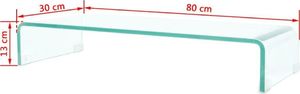 vidaXL Podstawka pod monitor / telewizor szklana przeźroczysta (244129) 6