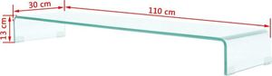 vidaXL Podstawka pod monitor szklana 110x30x13 (244132) 6