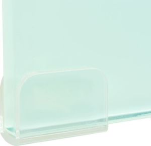 vidaXL Podstawka pod monitor / telewizor szklana biała (244142) 4