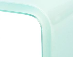 vidaXL Podstawka pod monitor / telewizor szklana biała (244144) 5