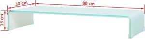 vidaXL Podstawka pod monitor / telewizor szklana biała (244145) 6