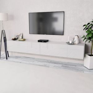 vidaXL Białe szafki pod telewizor, 2 szt., 120x40x34 cm, płyta wiórowa 1