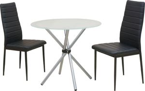 vidaXL Zestaw mebli do jadalni, 3 elementy stół i 2 krzesła 1