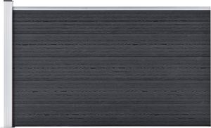 vidaXL Ogrodzenie ogrodowe WPC, 180x105 cm, szare 2