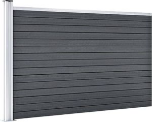 vidaXL Ogrodzenie ogrodowe WPC, 180x105 cm, szare 3