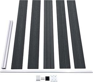 vidaXL Ogrodzenie ogrodowe WPC, 180x105 cm, szare 6