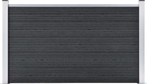 vidaXL Ogrodzenie ogrodowe WPC, 180x105 cm, szare 2