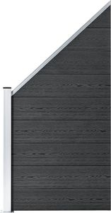 vidaXL Panel ogrodzeniowy WPC 90 x (100-180) cm, szary 1
