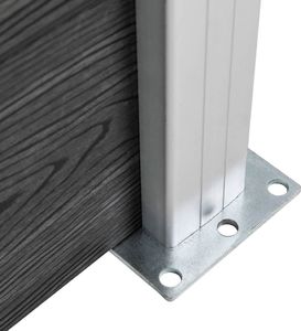 vidaXL Panel ogrodzeniowy WPC 90 x (100-180) cm, szary 5