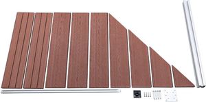 vidaXL Panel ogrodzeniowy WPC 90 x (100-180) cm, brązowy 3