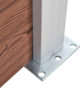 vidaXL Panel ogrodzeniowy WPC 90 x (100-180) cm, brązowy 5