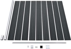 vidaXL Ogrodzenie ogrodowe, WPC, 180x186 cm, szare 4