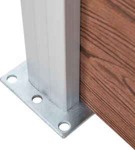 vidaXL Ogrodzenie ogrodowe, WPC, 180x186 cm, brązowe 6